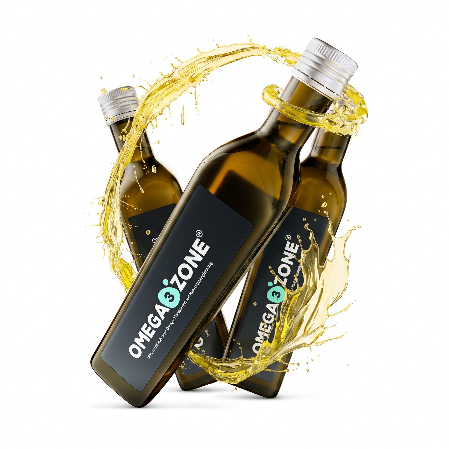Omega-3 fish oil 3-month bundle, three 500ml bottles, delivered in Cyprus